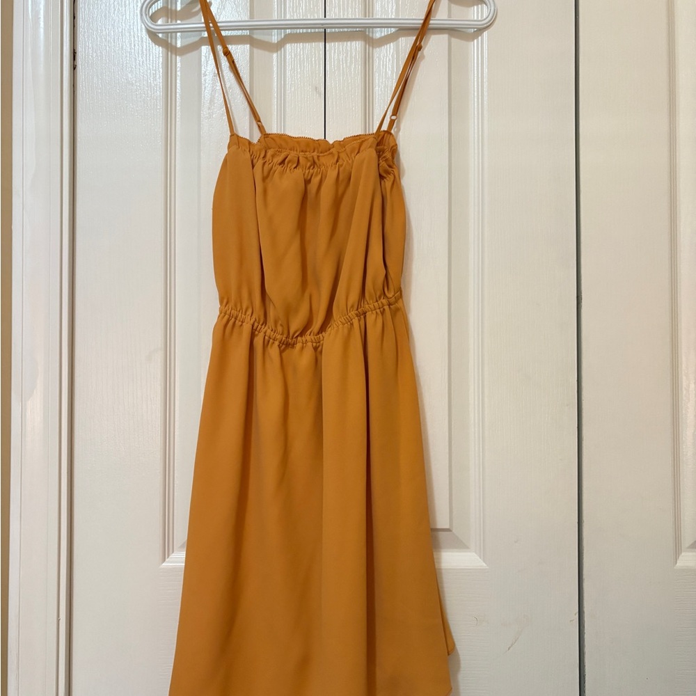 Artizia Sunday Best Mustard Yellow Mini Dress